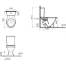 Унитаз VITRA NORM BLANC сиденье термопласт с микролифтом механизм смыва 3/6 л выпуск под углом 45° 9837B099-7201